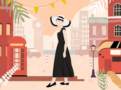 Little black dress illustrations