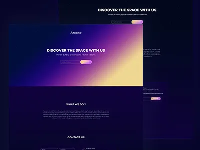 Arcane - Website design design icon illustration landing project rocket space ui ux web wireframes
