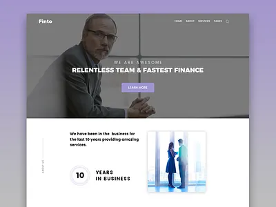 Minimal & Clean Business & Finance Website Design (FULL) business clean corporate landing page minimal modern startup ui web design website