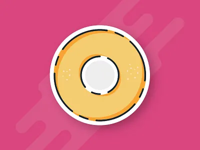 Doughnut doughnut flat food illustration illustrator line sticker sugar vector