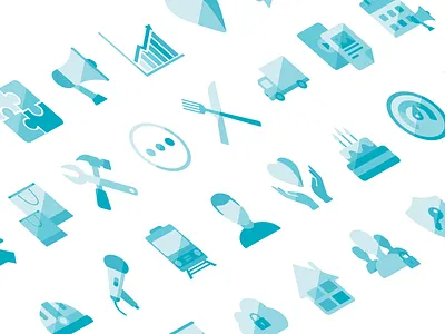 Beekeeper icons beekeeper blue flat icons shades