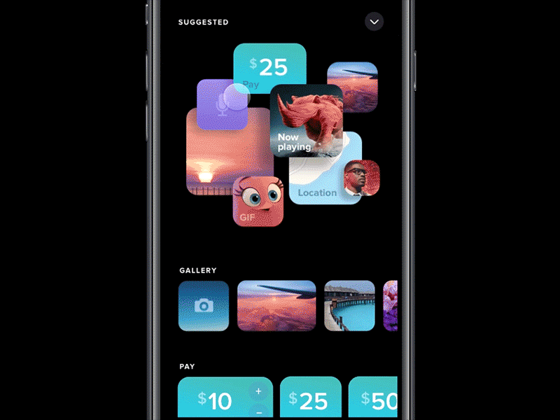 Messenger animation chat framer gif message messenger mobile pay payment ui ux