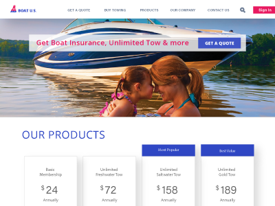Home Page boating ux ui visual design