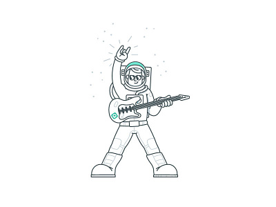 Rock Astronaut astronaut concept draw illustration music rock space