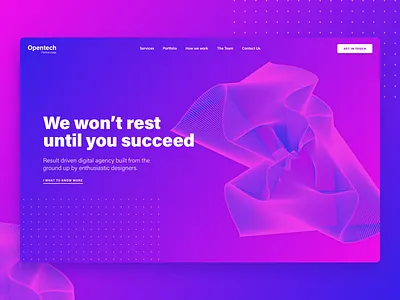 Hero Idea agency angle gradient hero layout looper pattern promo shapes sketch ui web