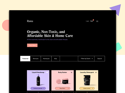 Rama Home (full pixels) color design hi res pastel ui ux visual visual design