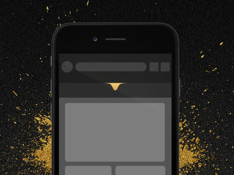 Golden water drop refresh interaction interaction motion refresh