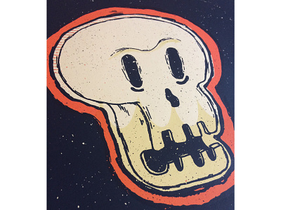 Homeshake gig poster homeshake overprint poster screen print skull
