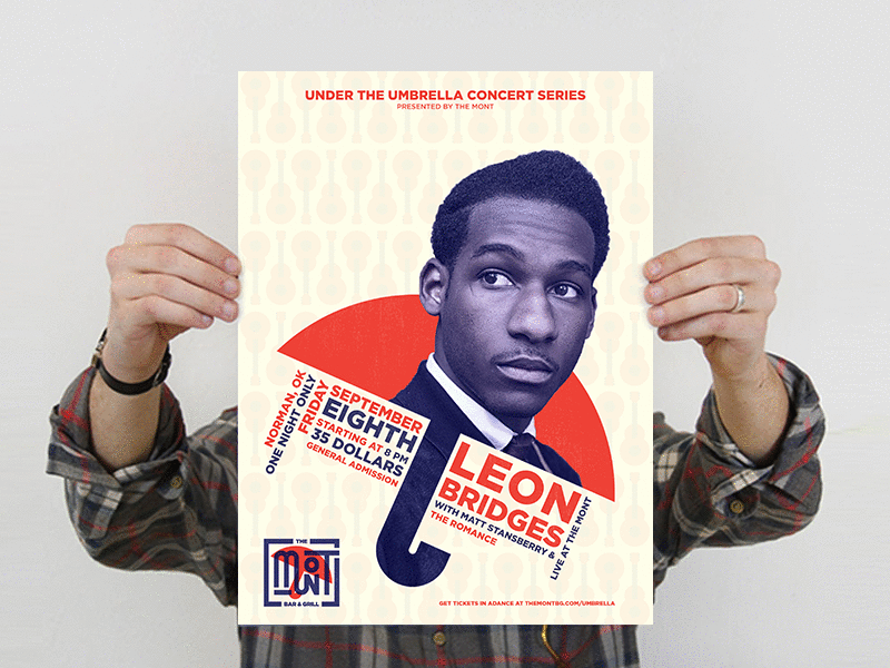 The Mont Concerts branding concert guitar music pattern poster print production restaurant series singer student work