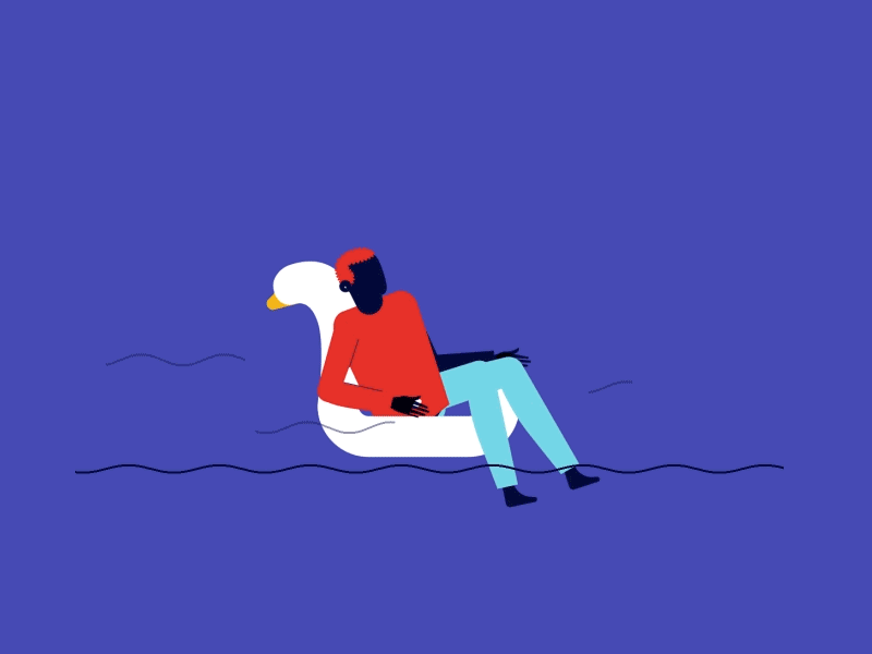 30 Million Visitors Per Day animation ball beach character duik funnelbox illustration money music video waves youtube