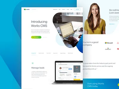 Works - landing page design landing minimalistic page simple uiux website