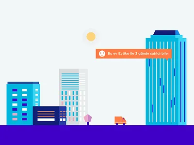 Evtiko Illustration blue city evtiko fol illustration istanbul responsive turkey ui ux website