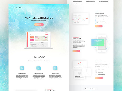 Saas software landing page landing page psd saas saas app saas application saas landing page software web web design website