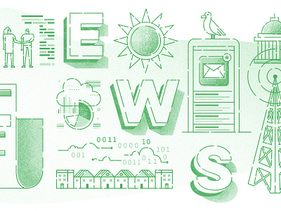 News Updated computers graphic illustration maine news tech texture vector