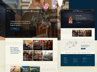 Authentic Seacoast beer coffee product responsive rum ui ux video web design