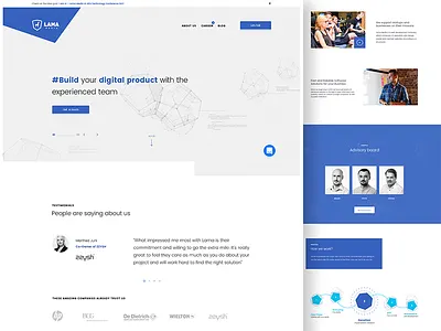 Lama Media - software house design digital marketing agency lama media landing page onepage software house sofware house ui uiux design ux web design webdesign