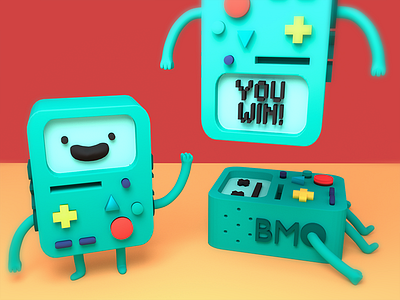 Adventure Time! 3d adventure time blender bmo lowpoly model modeling render series tko win