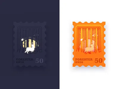 Deer2 deer illustration light stamp