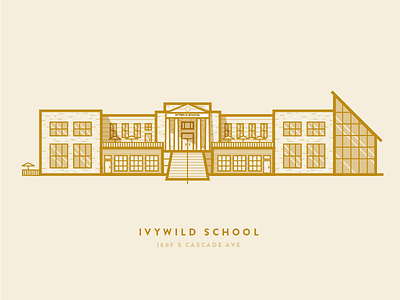 Ivywild School beer coffee colorado springs icon illustration neighborhood reflection shadow whiskey