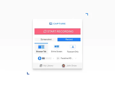 Capture UI Exploration color dialog interface recorder screenshot settings toggle tool ui user