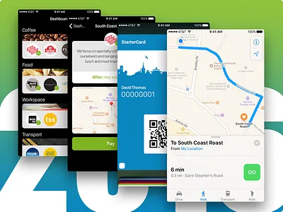Starter Card Concept - 2016 app apple bournemouth discounts ios maps startup ui ux wallet