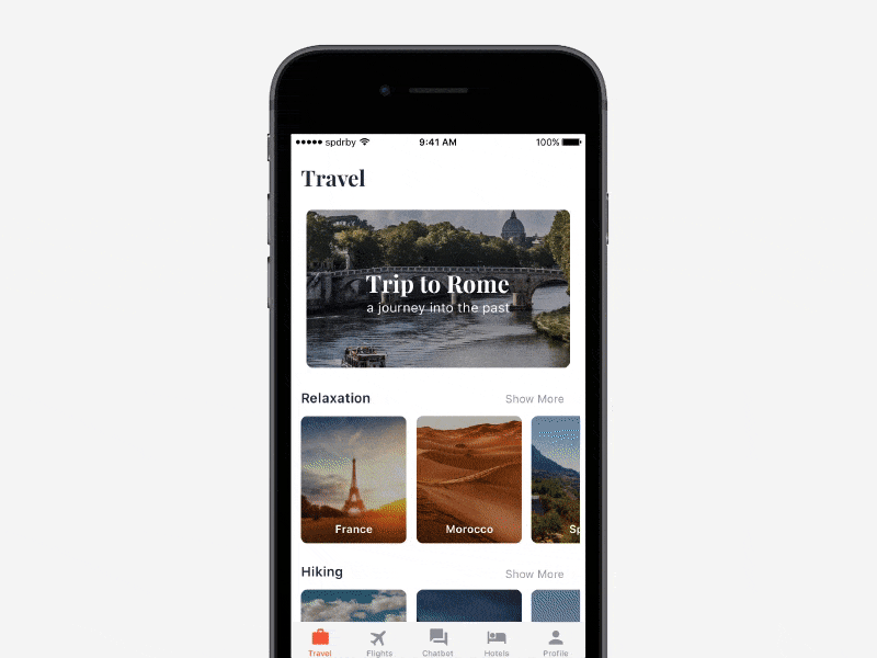 Travelisto UI Kit - Travel Guide Animation animation app free freebie gif ios kit mobile sketch travel travelisto ui