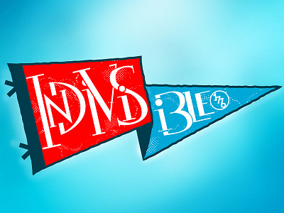 Indivisible charity hand letter handlettering indivisible pennant politics
