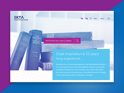 Conceptual Design for Publication House blue theme conceptual design publication house ui design