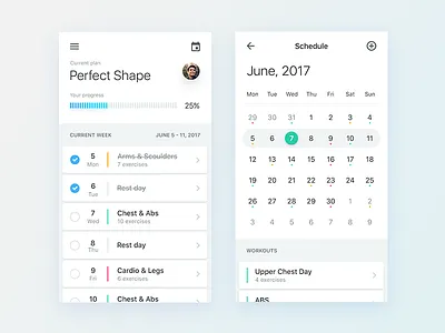 Fitness 02 app calendar fitness gym ios mobile schedule sport tracker ui ux