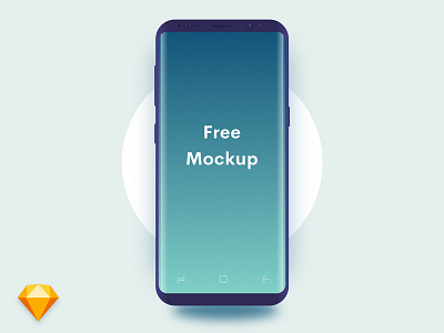 Samsung S8 Semi Minimal Sketch Mockup android clean dark free freebie galaxy minimal mockup s8 samsung sketch vector