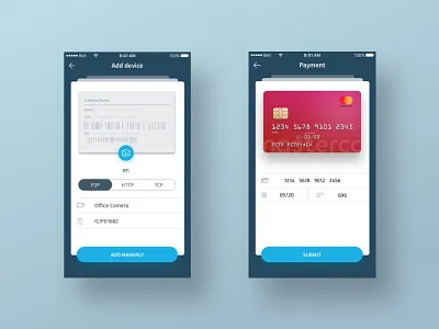 Cloud videos storage from CCTV app cards clean design interface ios iphone light ui user