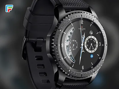 Timeless Classic Black Pearl ai android wear brand branding earth gears3 glow smart watch ui wearable