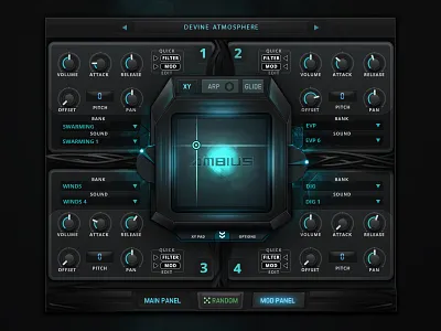 Soundiron Ambius Prime Kontakt GUI Redesign design designer gui interface kontakt library scifi ui user interface ux