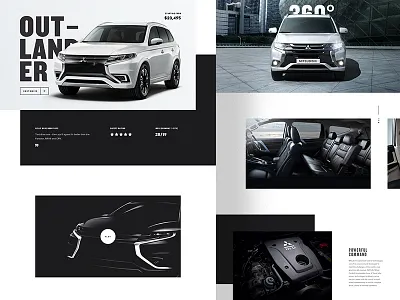 Automotive Pitch auto automotive car cars concept grid landing layout pdp