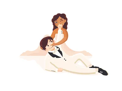 Boogers 'til Death Do We Part dress illustration suit wedding wedding invitation