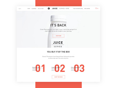 Juice Served Here design ecommerce flat design juice lifestyle shop shopify ui ui design ux web