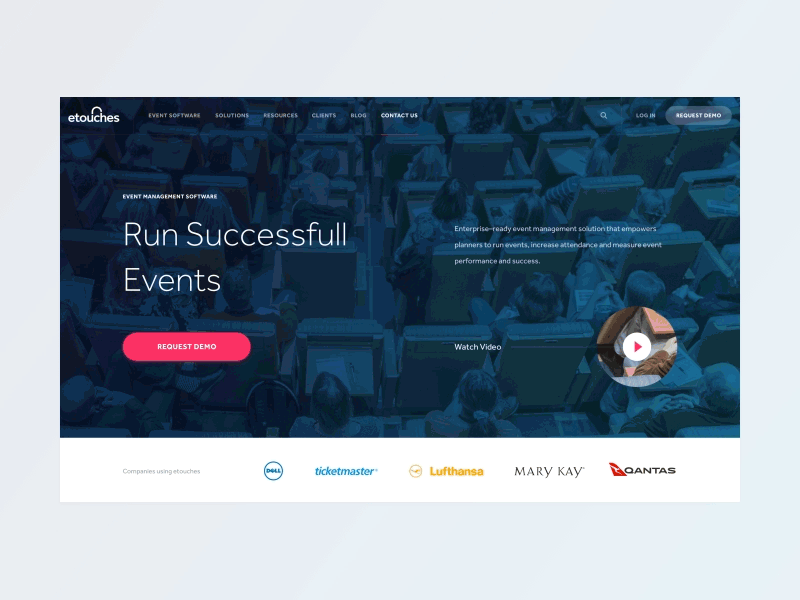 etouches – Landing page animation design etouches landing page ui ux web webdesign website