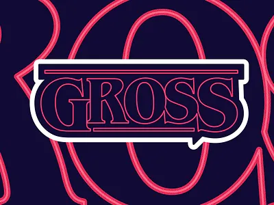 Gross 😷 app chat gross mobile peanut social sticker stranger stranger things tv typography