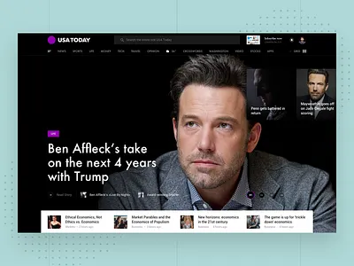 USA Today Ben book design interface life material news slide web