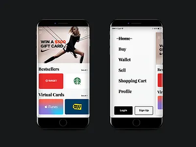 Cashable versions app app design application card cashable discount discount card gift gift card ui ui ux ui design user experience user experience design user interface user interface design ux ux design virtual virtual card