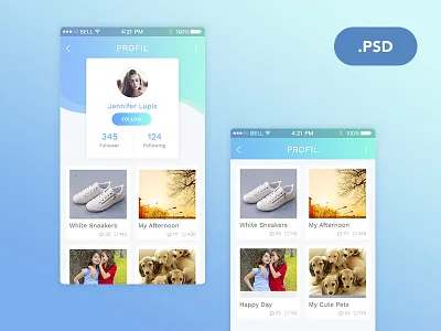 Profile Screen Exploration android app apps freebie freebies graphic design ios mobile app profile screen ui design user interface