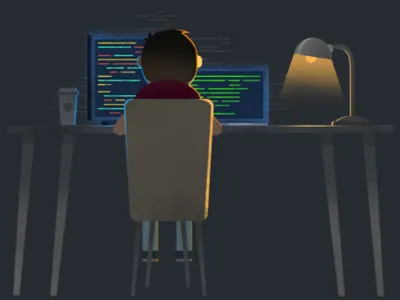 Shhh! The developer is working. atolye15 design developer development nightshift project ui ux work working