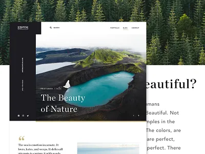 Blog page blog landing simple typography ui web webdesign webpage website