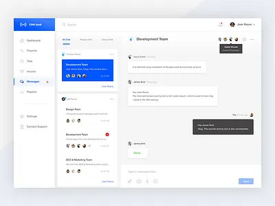 Messages View activity cards chat contacts listing messages product message minimal project management ui user management ux web