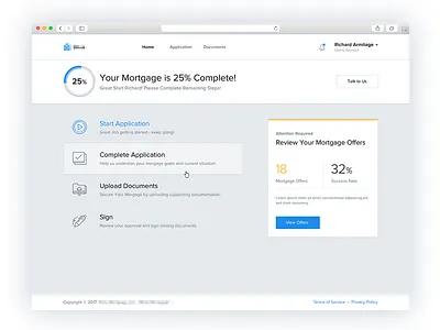End-to-End SaaS Mortgage Application app clean dashboard flat gif loan mortgage saas ui ux webdesign
