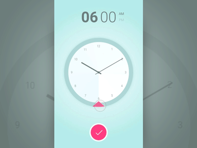 Experimental Animated Alarm UI alarm animation circular clock dail experimental ui