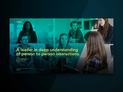 Vadu business consultancy landing page startup vadu visual design web