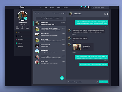 Message page chat concept design experience interactive interface message ui uidesign user ux webdesign