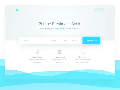 Cleaning Services 💧 Website clean cleaning form hero landing web website