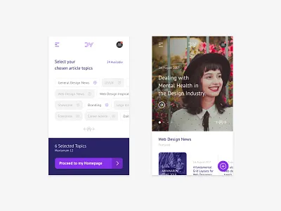 Design Views - UI/UX exploration app brand design freelance mobile news skills test ui ux website
